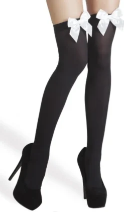 Boland Strümpfe Mit Schleife Damen Unsere Größe Schwarz / Weiß