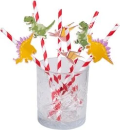 Boland Papierhalme Dinoparty (20 Cm), 6 Stück