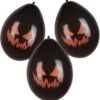 Boland Set 6 Latex Ballons Creepy Pumpkin Zweiseitig Bedruckt (25 Cm)