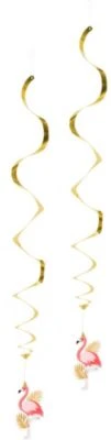 Boland Dekorationswirls Flamingo Zweiseitig (85 Cm), 2 Stück