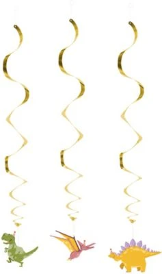 Boland Deko-Spiralen Dino, 85 Cm, 3 Stück