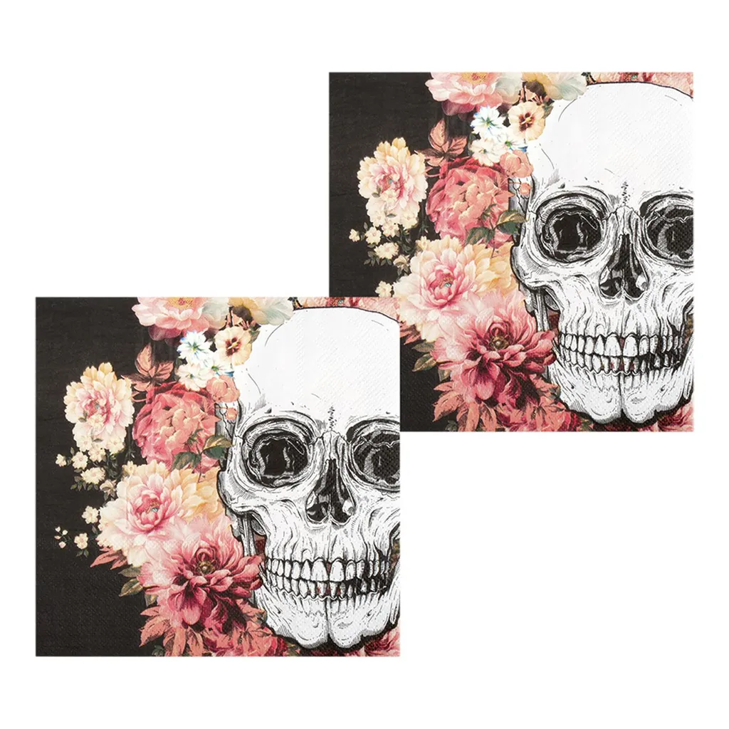 Boland Totenkopf-Servietten Día De Los Muertos Tischedeko 20 Stück Bunt 33x33cm 2 Boland Totenkopf-Servietten Día De Los Muertos Tischedeko 20 Stück Bunt 33x33cm – Bild 2