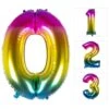 Boland Folienballon - Bunte Zahl - 0 Bis 9