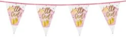 Boland Wimpelkette Wimpelgirlande Hello Girl, Kunststoff, 6 M