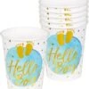 Boland 333-53237 Papp-Partybecher/Trinkbecher Hello Boy, 250 Ml, 6 Stück