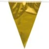 Boland Wimpelkette Wimpelgirlande XXL Metallic Gold, Kunststoff, 10 M