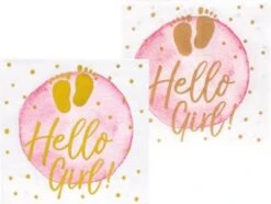 Boland Servietten Hello Girl, 25 Cm. 12 Stück