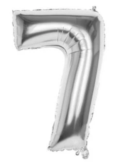 Boland Folienballon 7 Silber 86 Cm