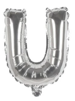 Boland Folienballon U Silber 36 Cm
