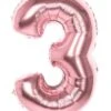 Boland Folienballon 3 Rosegold 86 Cm