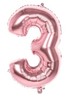 Boland Folienballon 3 Rosegold 86 Cm