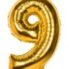 Boland Folienballon 9 Gold 86 Cm