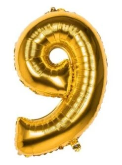 Boland Folienballon 9 Gold 86 Cm