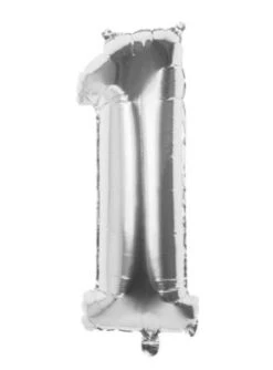 Boland Folienballon 1 Silber 86 Cm