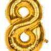 Boland Folienballon 8 Gold 86 Cm