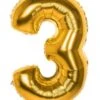 Boland Folienballon 3 Gold 86 Cm