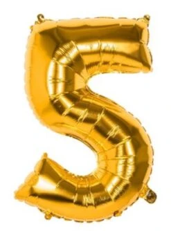 Boland Folienballon 5 Gold 86 Cm
