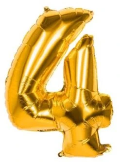 Boland Folienballon 4 Gold 86 Cm