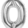 Boland Folienballon 0 Silber 86 Cm