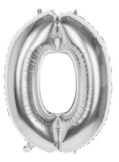 Boland Folienballon 0 Silber 86 Cm