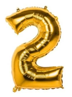 Boland Folienballon 2 Gold 86 Cm