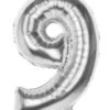 Boland Folienballon 9 Silber 86 Cm