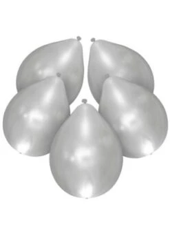 Boland 5 LED Luftballons Silber
