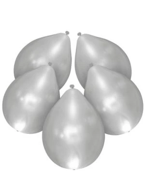 Boland 5 LED Luftballons Silber 1 Boland 5 LED Luftballons Silber