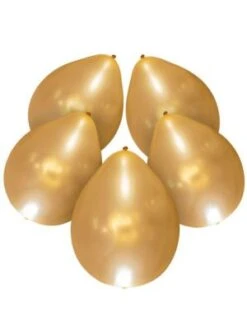 Boland 5 LED Luftballons Gold