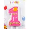 Boland Geburtstagskerze My 1st Birthday Rosa
