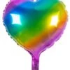 Boland Herz Folienballon Regenbogen