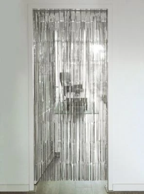 Boland Türvorhang Silber-metallic 2 Boland Türvorhang Silber-metallic – Bild 2