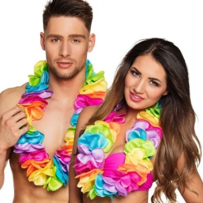 Boland Regenbogen Hawaiikette XXL 2 Boland Regenbogen Hawaiikette XXL – Bild 2