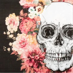 Boland Totenkopf-Servietten Día De Los Muertos Tischedeko 20 Stück Bunt 33x33cm