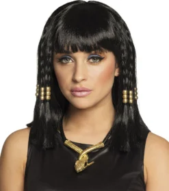Boland Ägypter-Perücke Für Damen Cleopatra-Perücke Mit Haarschmuck Schwarz