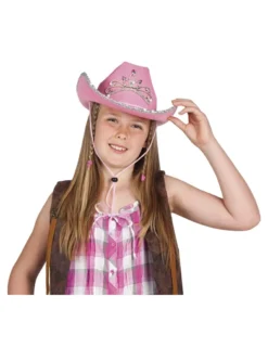 Boland Cowboyhut Glitzerhut Pink Glimmer Cowgirlhut, Größe:Einheitsgröße